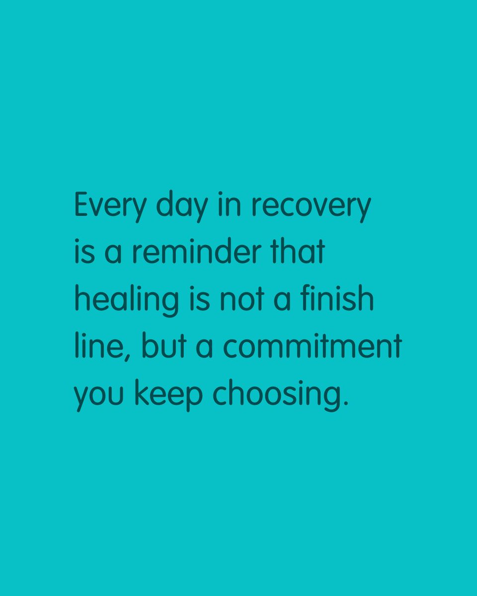 Every day in recovery is a reminder that healing is not a finish line, but a commitment you keep choosing. We're proud of you for choosing #healing—for choosing #recovery!