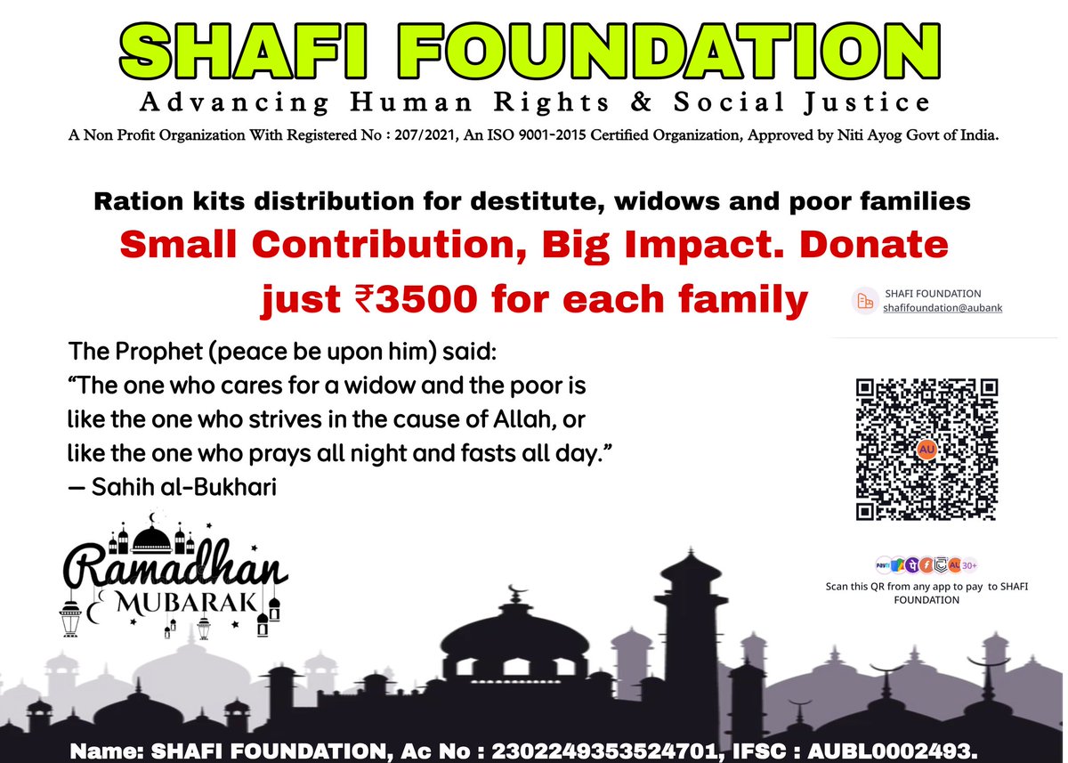 𝐒𝐇𝐀𝐅𝐈 𝐅𝐎𝐔𝐍𝐃𝐀𝐓𝐈𝐎𝐍🇮🇳 | محمد شافي | tweet media