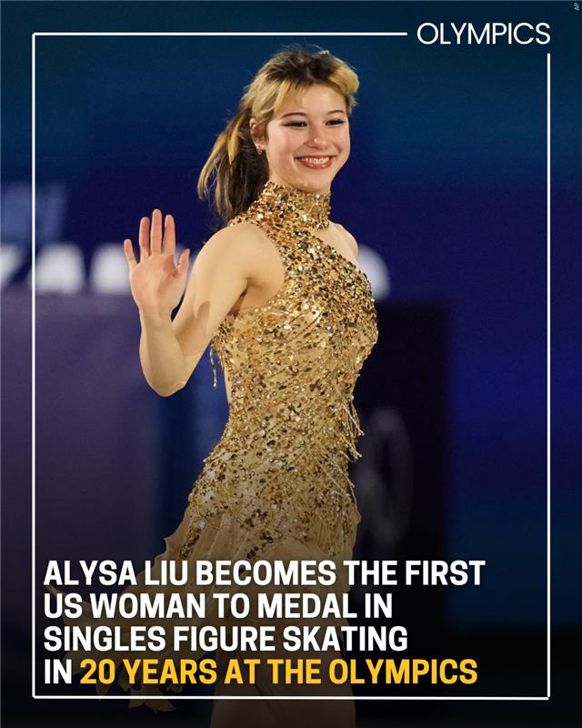 KTTCTV's tweet photo. BREAKING: US figure skater Alysa Liu wins gold, becomes first American woman to medal in 20 years.

STORY: https://t.co/nKFgBZFiD3 https://t.co/zwIM7YTFlo