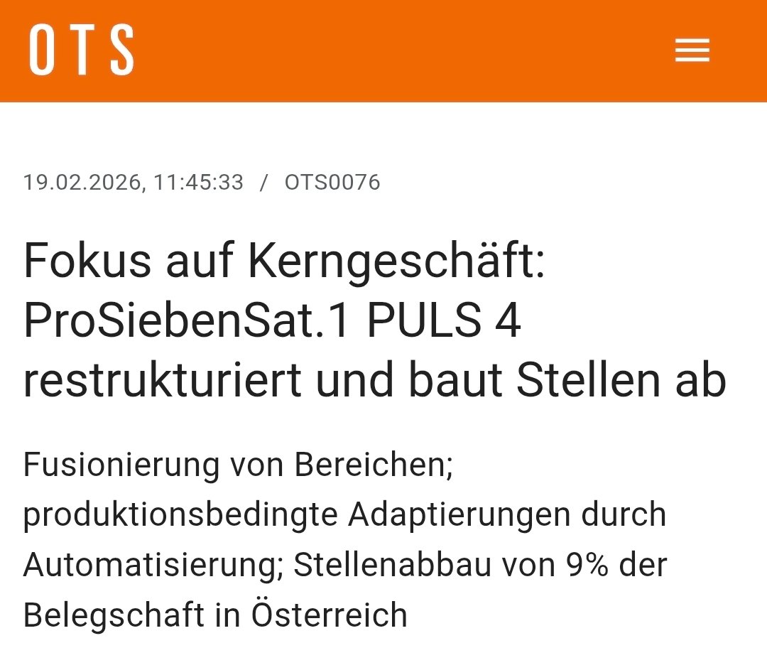 "Für Zukunft mit Haltung und Innovation sind regulierende Maßnahmen erforderlich." 🤡
#Puls4 #Stellenabbau