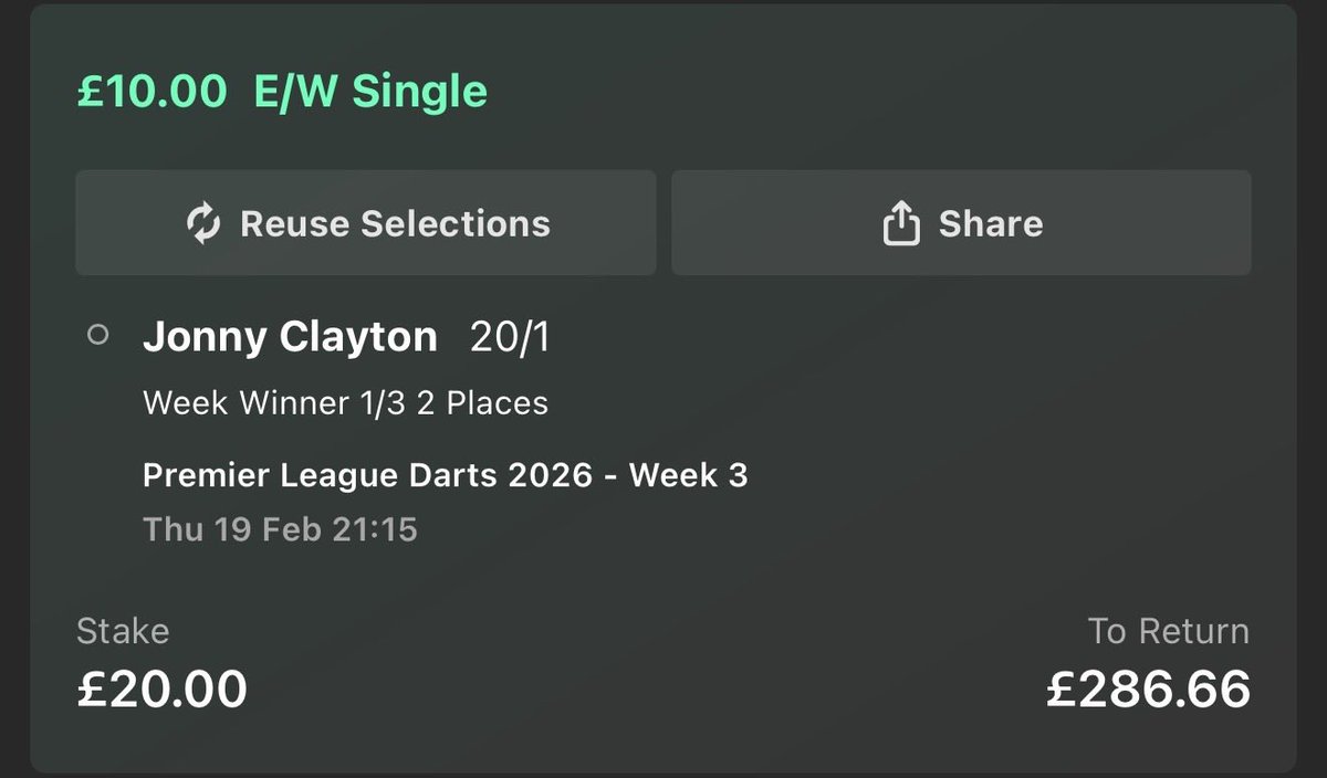 Theshurg's tweet photo. @Betting4Profits @JonnyClay9 @BetfairExchange @bet365 What a pick that was, thanks very much I owe you a pint 🍺 https://t.co/XVekLBSWg9