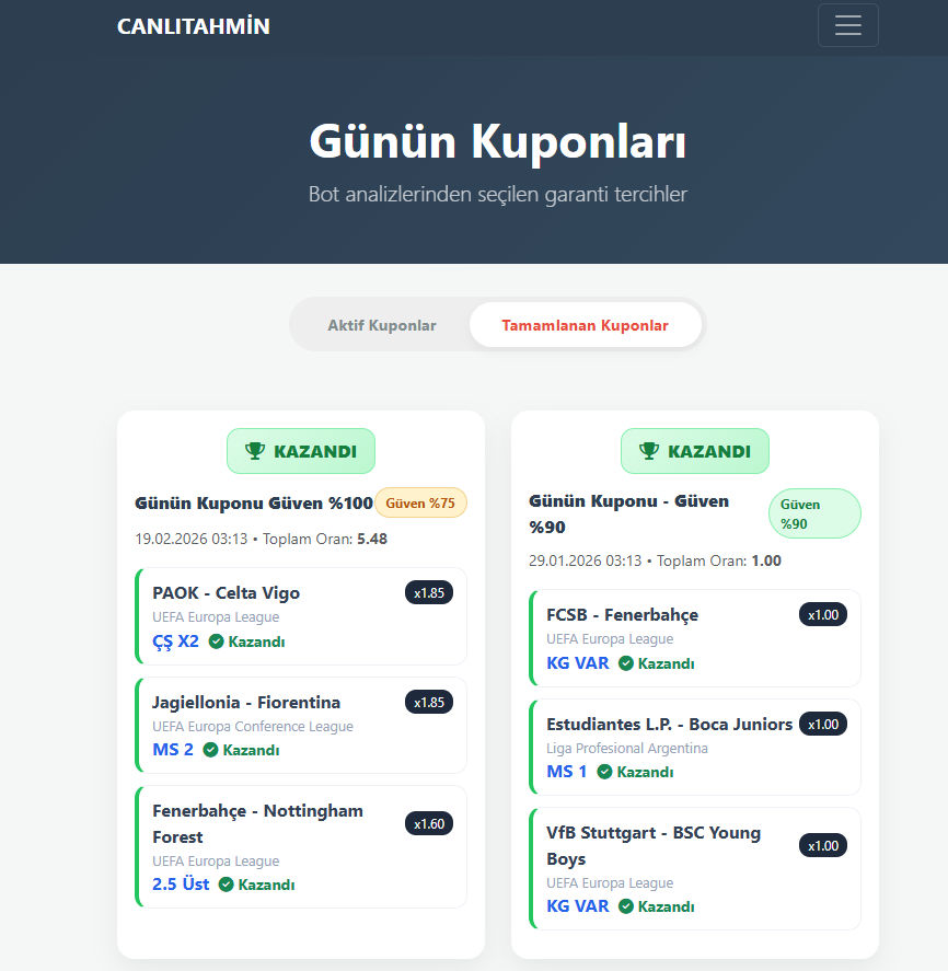 İNTERNET SİTESİ canlitahmin.com/tahminler.php

📷 Android: play.google.com/store/apps/det…
📷 iOS: apps.apple.com/tr/app/canl%C4…