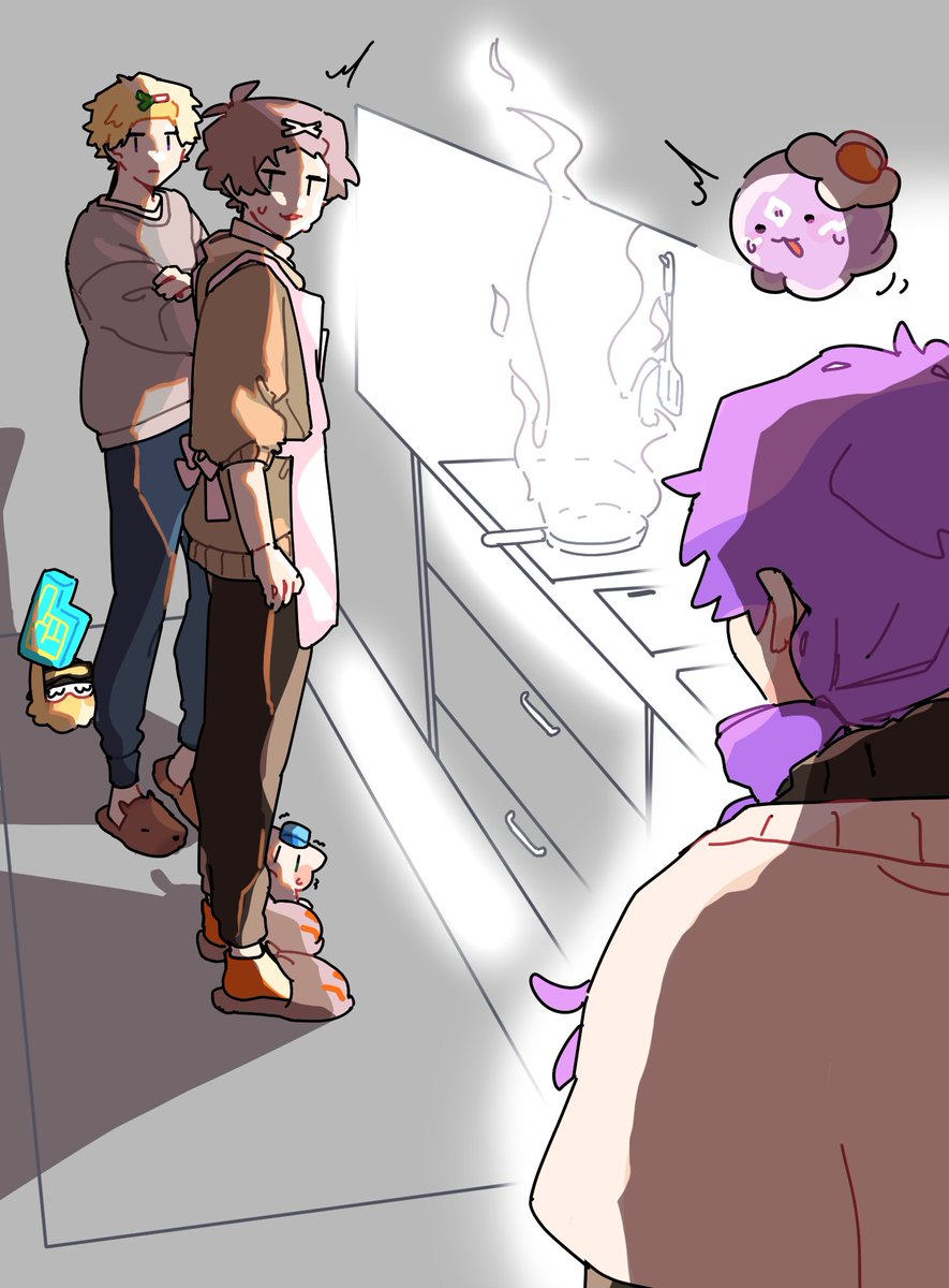 They both can cook but… I just want to see if…😄
※半トレス