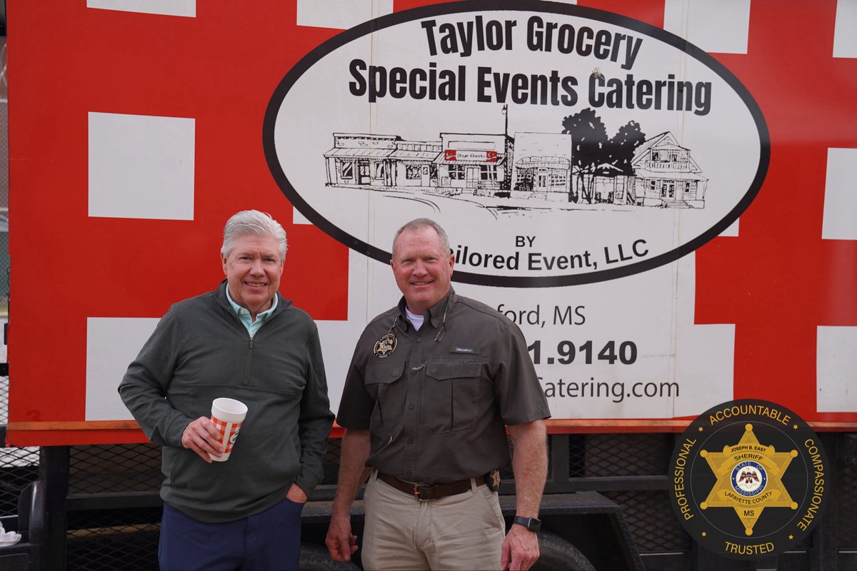 LafCoSheriff's tweet photo. LCSO and Sheriff East would like to extend a sincere thank you to District 2 Supervisor John Morgan for generously providing a meal from Taylor Grocery to show his appreciation for our deputies, dispatchers, and correctional officers following Winter Storm Fern. https://t.co/bXsueqeClT