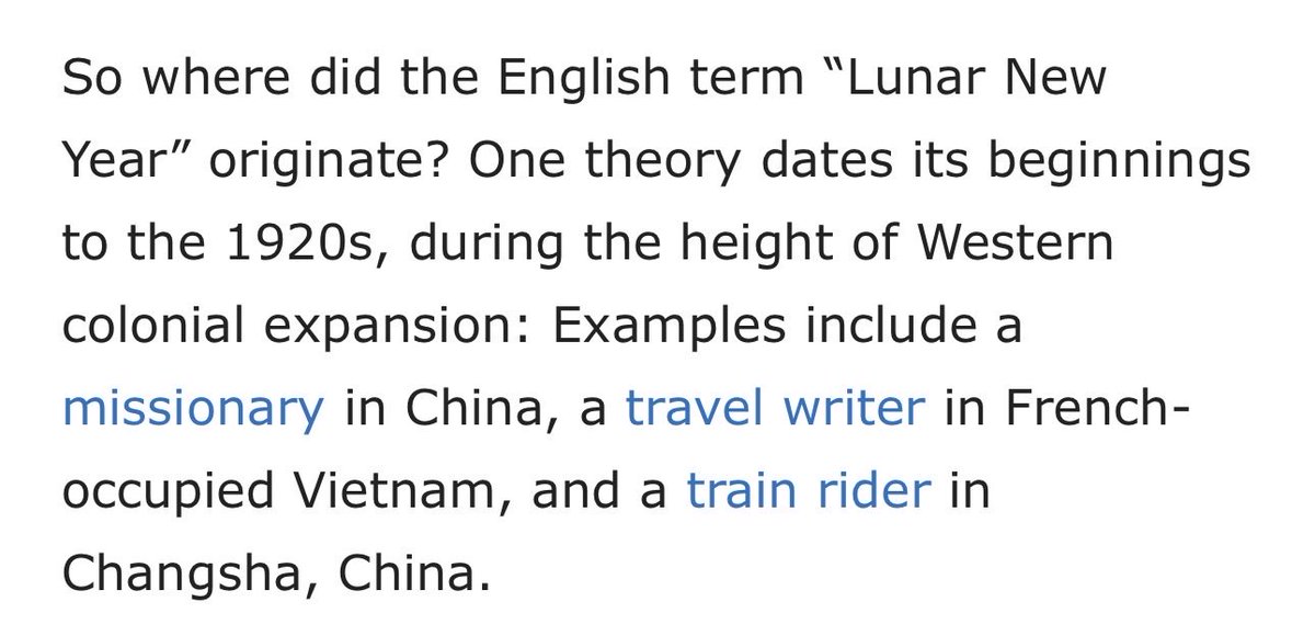 Fun fact. Nobody was calling it “Lunar New Year” before western colonialists started shoving the term down the throats of people in Asia.