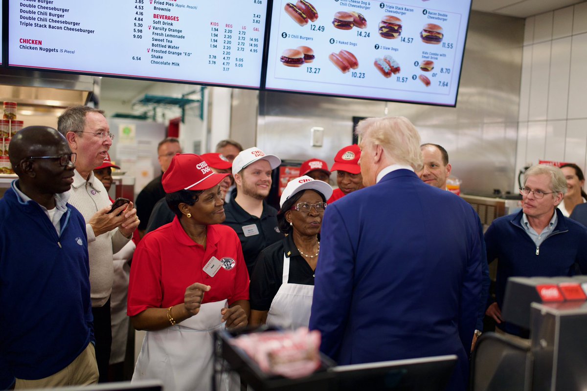 President Donald J. Trump at The Varsity in Rome, Georgia. 🇺🇸

The People’s President — delivering for hardworking American patriots.

✅ No tax on tips.
✅ No tax on overtime.