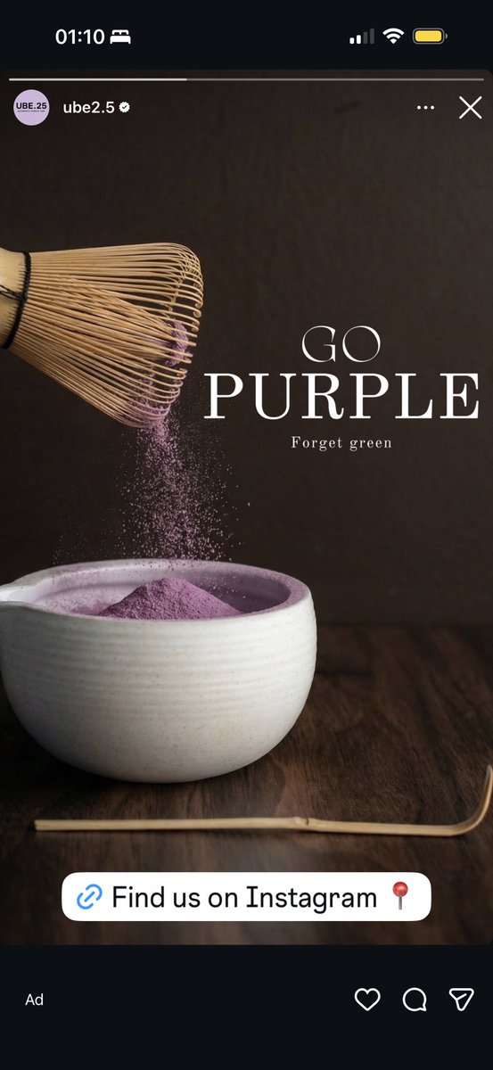 judeisjude's tweet image. I saw this ad of an ube seller in Paris (as if ube being in Paris wasn’t itself gentrified enough) and it just pissed me off lol