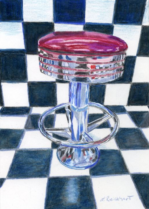 Art of the Day! "Diner Stool". Buy at: ArtPal.com/artbylmr?i=208…