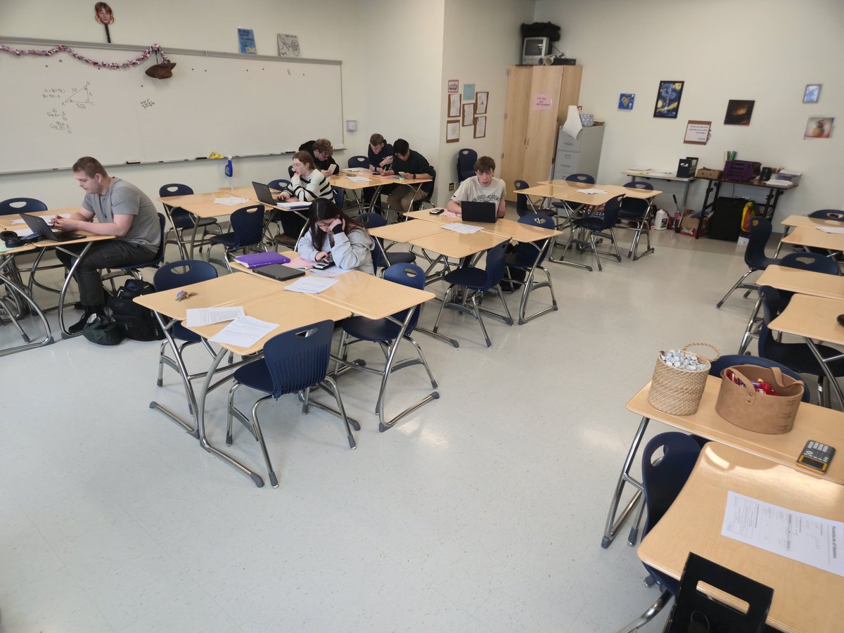 Student walkout today turns my AP stat class of 34 into a class of 7 for the day.  
Low key.... Great for them!!!!