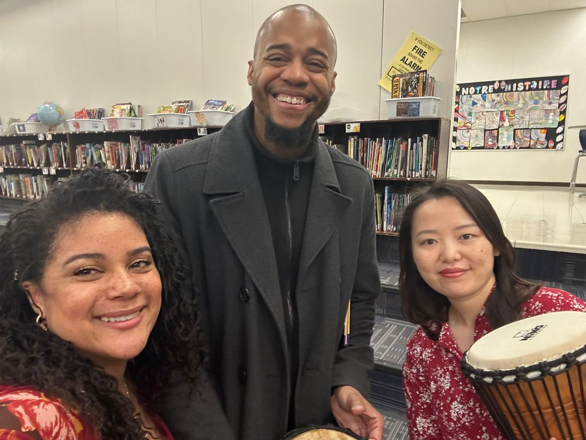 RebeccaKitty3's tweet photo. We were very lucky to welcome Dr.Clyde from Lukasa Library to our kinder. Our young learners got to explore the inspiring story of "Sunjata of the Mande Empire" and heard the beautiful sound of the djembe.#BlackHistoryMonth https://t.co/ZGJrqVzLqW