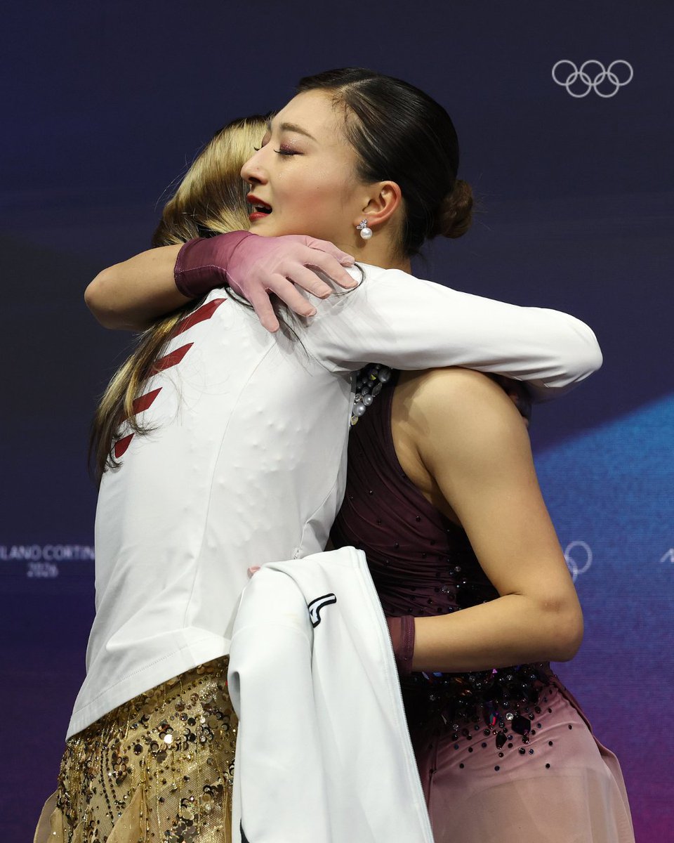坂本花織選手とアリサ・リュウ選手😭

#オリンピック | #ミラノ・コルティナ2026