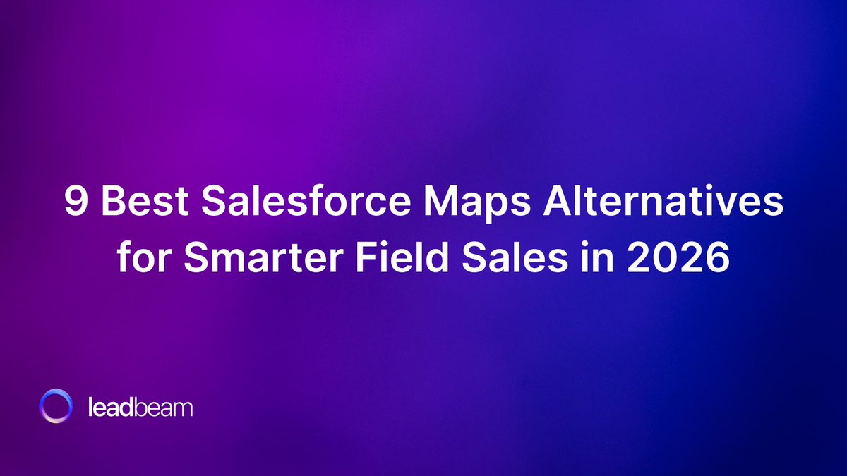 leadbeam_ai's tweet photo. We compared 9 Salesforce Maps alternatives across:

→ Prospect discovery capabilities
→ CRM automation &amp; follow-ups
→ Route optimization &amp; territories
→ Mobile experience &amp; team fit

Full breakdown → https://t.co/nSdwNSOPTJ

#SalesforceMapsAlternatives #FieldSales https://t.co/jEPf4aRn2x