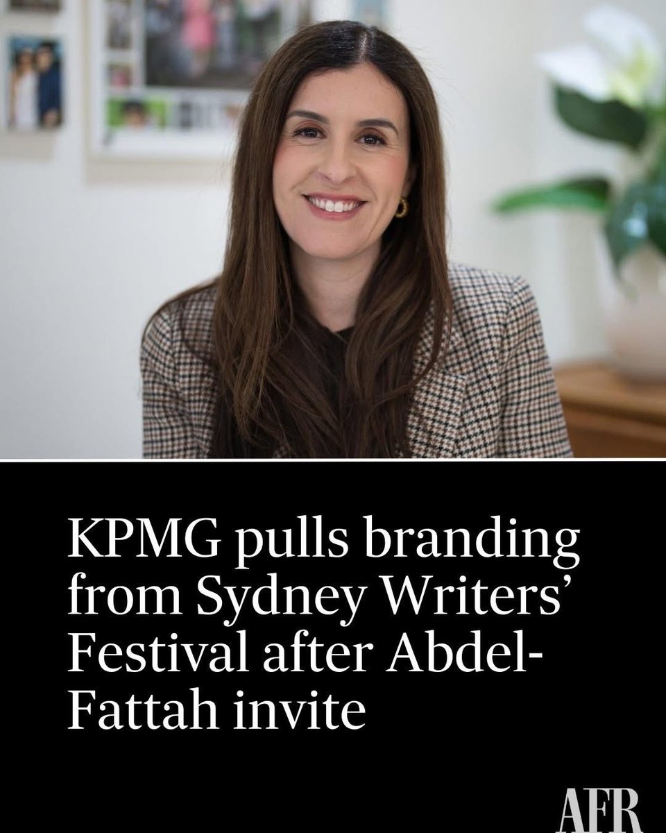 Actions have consequences! KPMG, one of the world’s leading accounting and professional services firms, has pulled their support from Sydney Writers’ Festival, in protest at the platforming of Randa Abdel-Fattah. One of KPMG’s staff was also injured in the Bondi attack.
