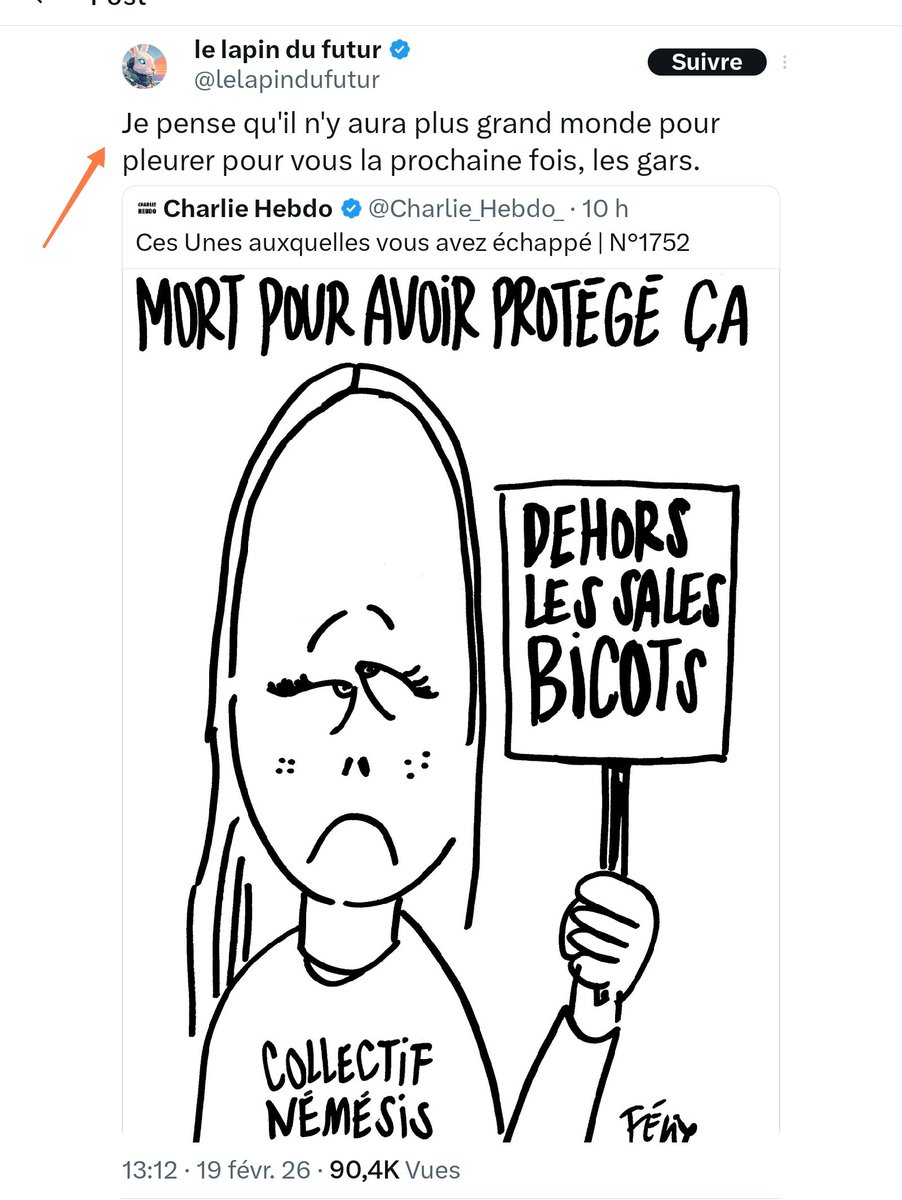 Et bah alors les racelards, on n'est plus charlie ? La liberté d'expression, toussa, toussa, c'est fini ? 🤣