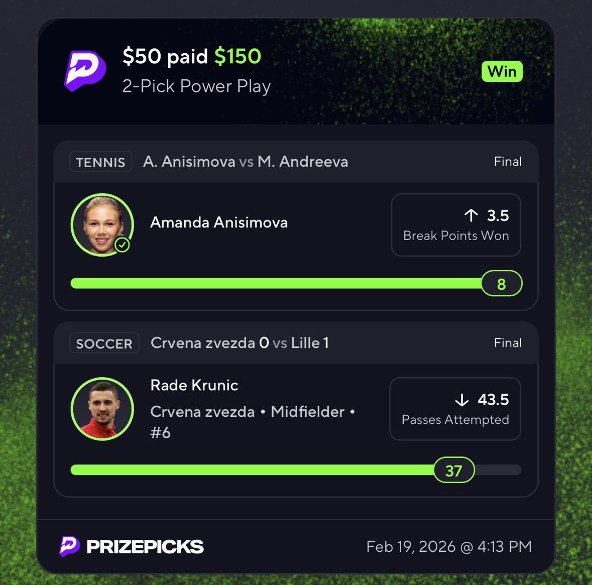 PROP_BETZ's tweet photo. CASH STUTTGART ML ✅
CASH THE 2-MAN ✅🔐

https://t.co/z3JU2Y7C2a

#PrizePicks #PrizePicksSoccer #prizepickslocks #Gambling𝕏 https://t.co/OwWX4FymnL