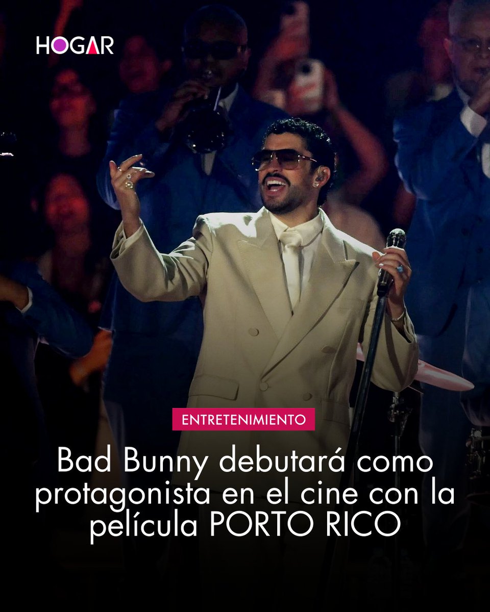 Bad Bunny protagonizará por primera vez una película 🎬. El artista encabezará PORTO RICO, dirigida por Residente, en un proyecto que reúne a figuras como Javier Bardem y Edward Norton. Lee los detalles 👉 v.vistazo.com/3OQLInj