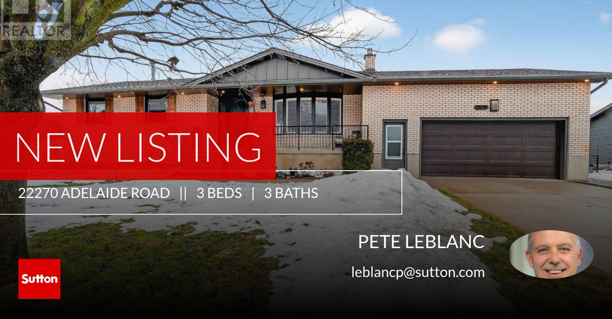 📍 New Listing 📍 Take a look at this fantastic new property that just hit the market located at 22270 Adelaide Road in Strathroy-caradoc (mount Brydges. Reach out here or at  for more information

Pete &amp; Sue LeBlanc, Realtors 
Sut... peteleblanc.sutton.com/showcase/22270…