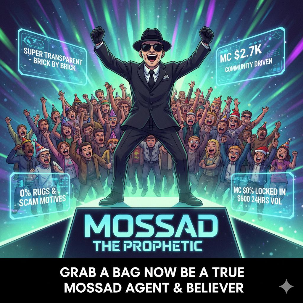 $Mossad is here for you Guys focusing on creating excitement and energy on the community that gives the right energy and vibes not just hype for short term conviction and profits.

With zero percent rugs and scams and with a floor price of $2.7k mc and $600 trading volume chads.