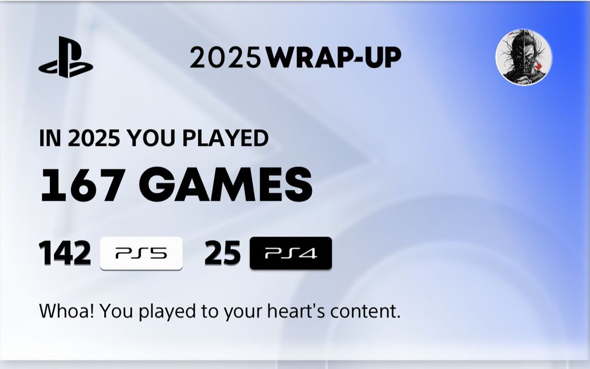 catchmepls2's tweet photo. my playstation recap for 2025 https://t.co/pnCXeKavh3