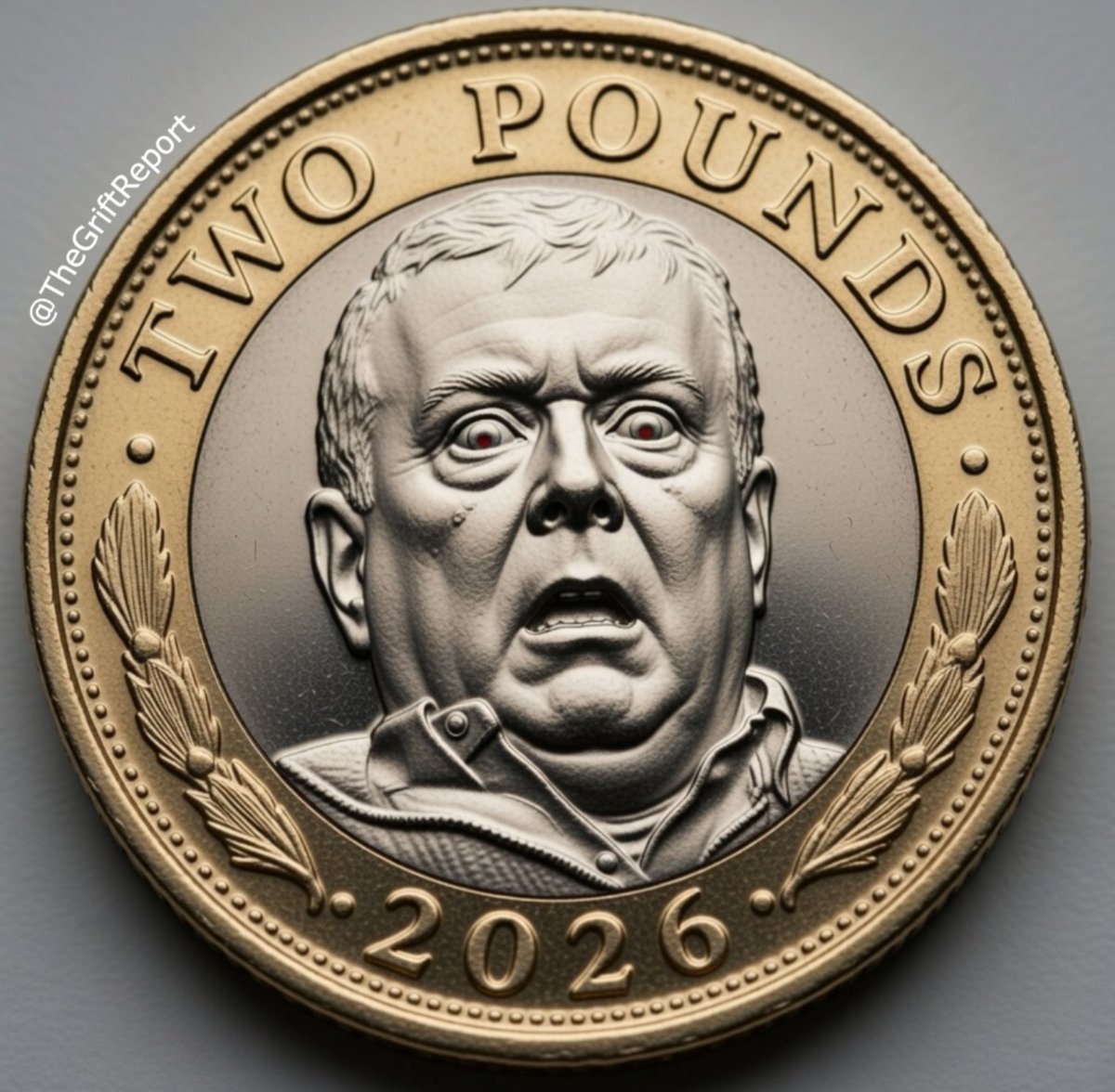 The new £2 coin just dropped in honour of Andrews birthday today 😂😂 (yes I made it)