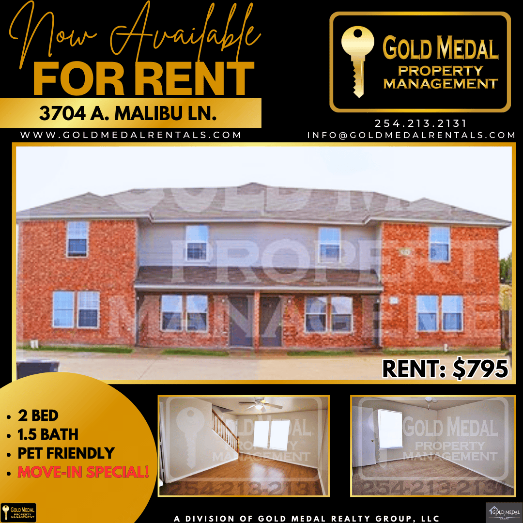GMRentals's tweet photo. Live the Malibu life 🌴 — Killeen style! 😎✨
Welcome to 3704 Malibu Lane – Unit A, a spacious and well-designed home that offers a smart layout and a super convenient location.

#KilleenTX #ForRentKilleen #GoldMedalRentals #MalibuLaneLiving #TexasRentals #NearFortHood https://t.co/Ki093q8lXl