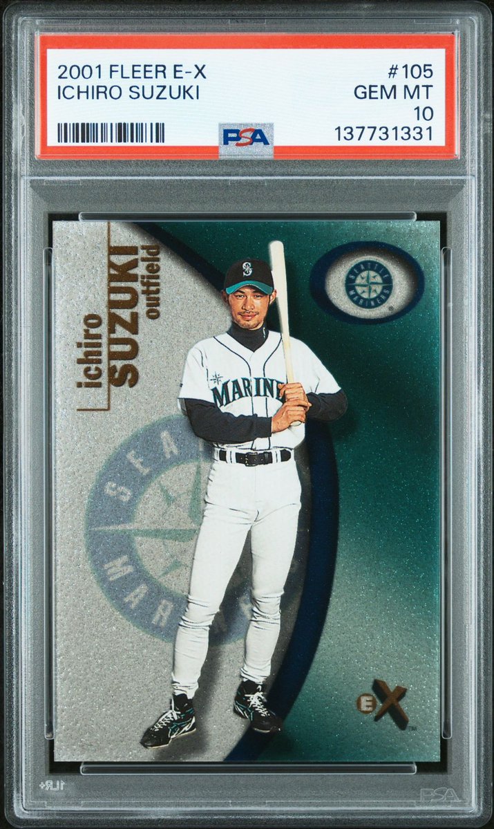 Ichiro 2001 Fleer E-X Rookie Card Numbered /1999 PSA 10 Low Pop