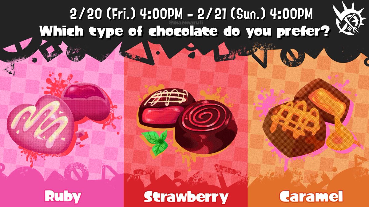 maomarulii's tweet image. You wish Nintendo reran the Chocofest for February? Well we’re doing that but better! Starting tomorrow, we will fight over which of these chocolates is better, so if you’d like to play with new people consider joining the discord! 

[SERVER LINK BELOW !]

{#Splatoon3 #Splatfest}