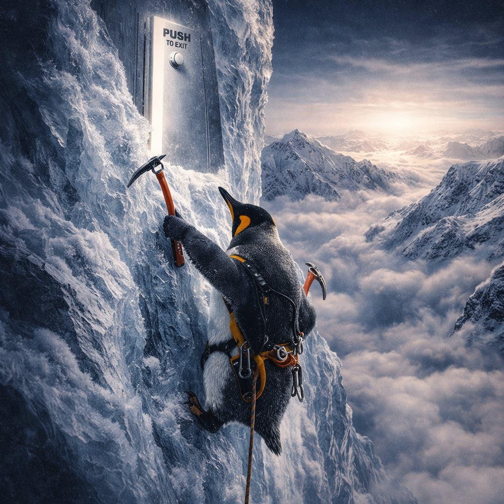 pushonpump's tweet image. The climb is not easy. But we keep pushing to find the exit