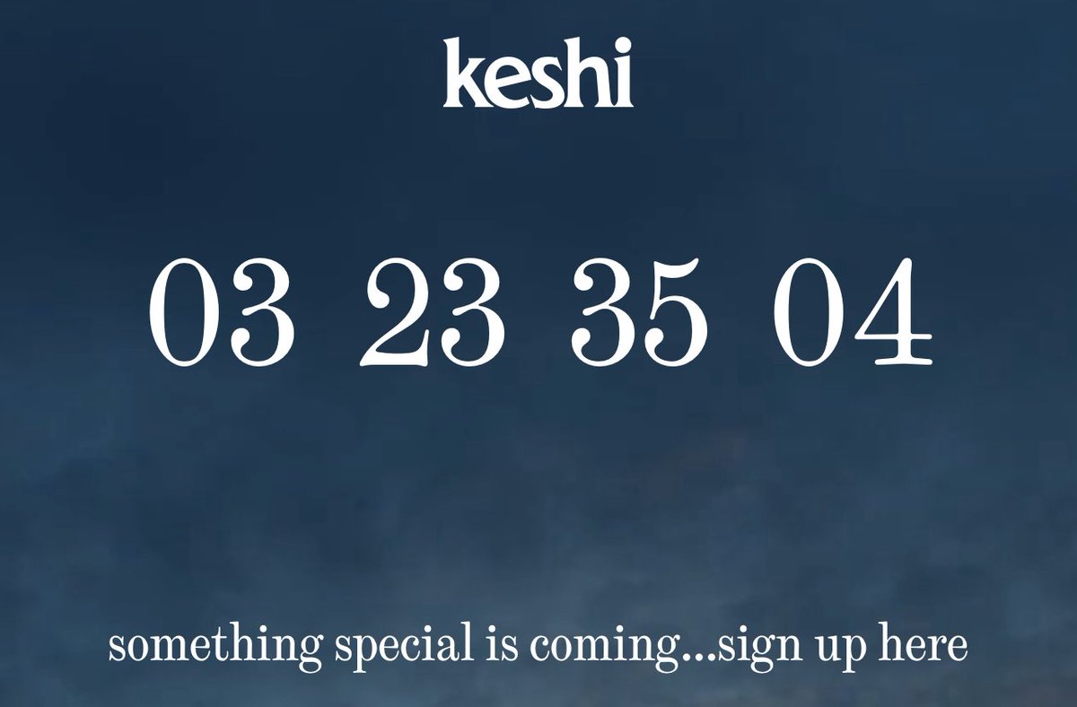 A countdown has started…… 👀

Sign up here to find out: keshi.lnk.to/countdown
