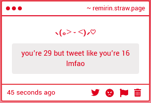 yeah but if you dm me ill just talk about my taxes and back pain the whole time so it evens out remirin.straw.page