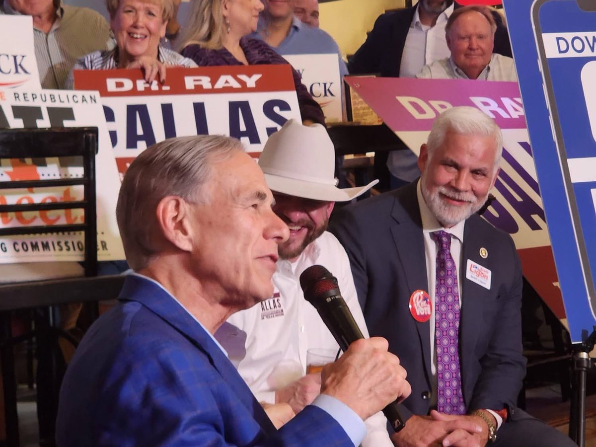 RayCallas4TX's tweet photo. Thank you to everyone who made it to our Get Out The Vote event Wednesday with Governor @GregAbbott_TX and local conservatives. It was a great crowd, and everyone is fired up this Primary Election. 

We’re working on building a big coalition of conservatives to beat back another attempt at a Blue Wave this November. But first, we need to finish strong in this Primary Election. Early voting continues through Friday, Feb. 27. Election Day is March 3.

Be sure you cast your vote to put strong Conservative candidates on the ballot for November. See y’all at the polls and on the campaign trail. GOD BLESS TEXAS! #txlege