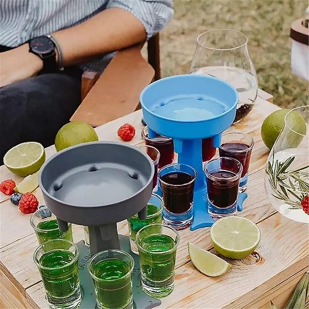 UnicunShop's tweet photo. Tired of filling shot glasses one by one? 😩 Our 6-Shot Glass Holder &amp; Liquor Dispenser lets you fill SIX at once! 🎉 Party time just got easier (and funnier)!  https://t.co/AdC2OgTmeE 🥃🥳  #partyhacks #shottime #liquordispenser https://t.co/H8NZC3cZJB
