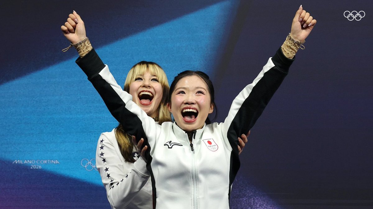 gorin's tweet photo. ✨🧊フィギュアスケート女子シングル⛸️💕

🥇 アリサ・リュウ選手
🥈 坂本花織選手
🥉 中井亜美選手

千葉百音選手は4位👏

それぞれが氷上で自分らしい演技をし観客に感動を届けました💓☺️
心からの拍手を👏✨

#オリンピック| #ミラノ・コルティナ2026 https://t.co/XhZNPDr5U2