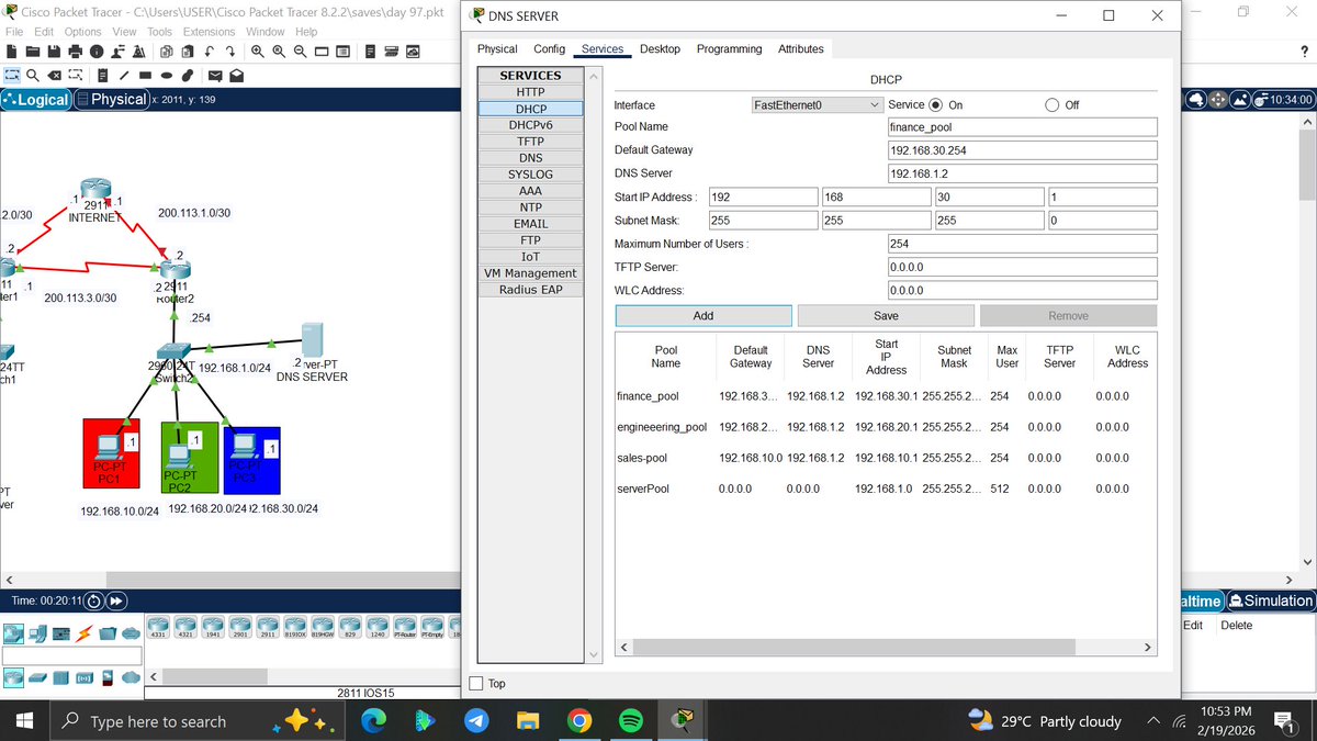 amyy_nwa's tweet photo. Day100/100 #100DaysOfNetworking
100 days of showing up
Successfully implemented IP helper address agents on the Branch Gateway sub-interfaces .
Confirmed the successful completion of the DORA process. @ireteeh @segoslavia @TemitopeSobulo https://t.co/D83QWzoyXj