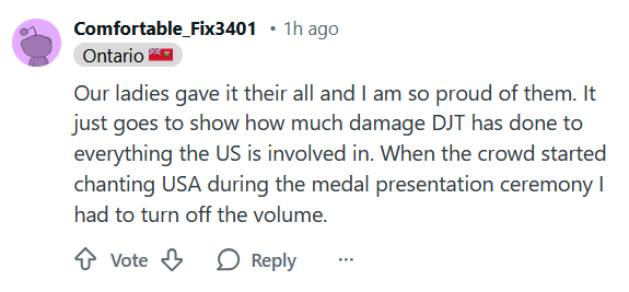 reddit_lies's tweet image. r/Canada is not taking the loss well