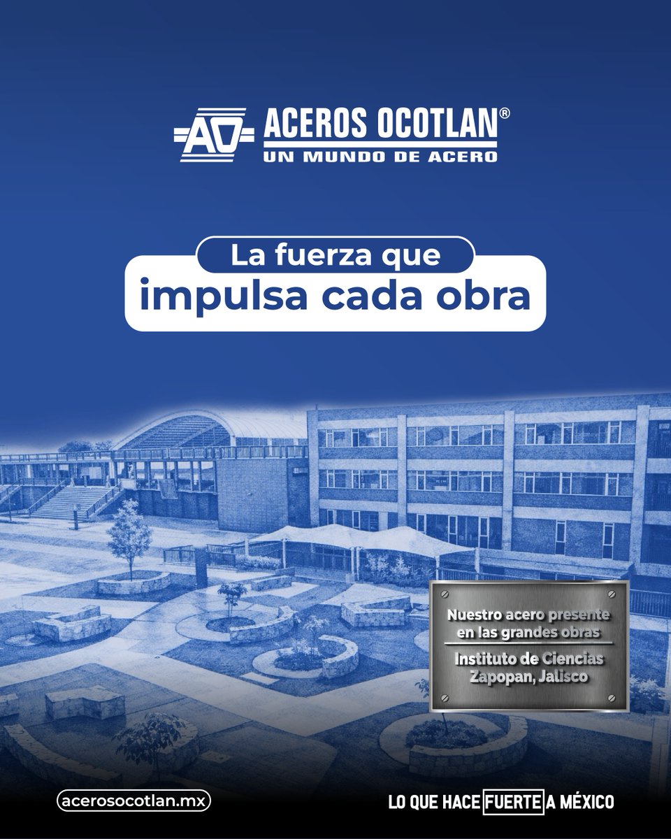 🏗️📚 El acero que impulsa proyectos que forman el futuro.
En Aceros Ocotlán nos llena de orgullo estar presentes en la construcción del Instituto de Ciencias en Zapopan, Jalisco, aportando acero que brinda resistencia y durabilidad a una obra dedicada a la educación.