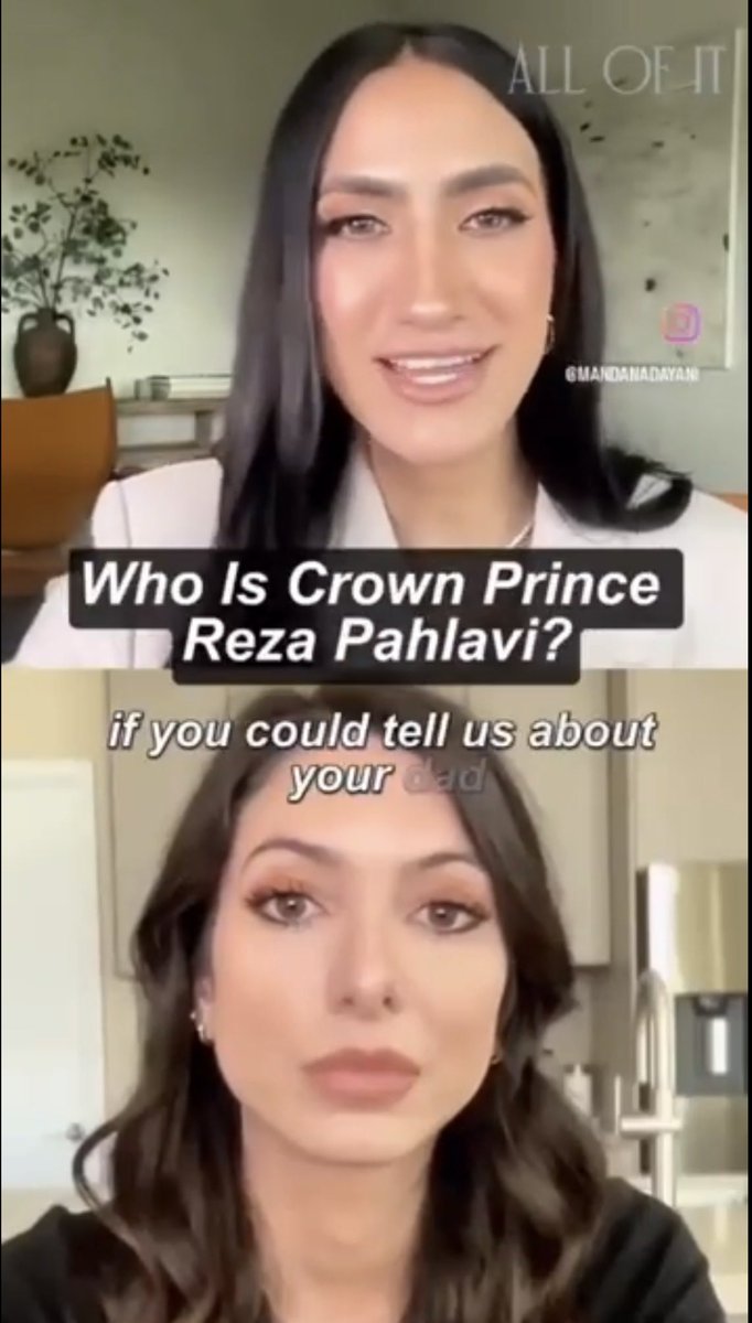 KayhanLife's tweet photo. VIDEO: Princess Noor Pahlavi interviewed by attorney Mandana Dayani
WATCH: https://t.co/H96vYrG52R

@NoorPahlavi @mandanadayani 
@PahlaviComms @PahlaviReza 
#AllofIt #kayhanlife https://t.co/B2dMRhr8lC
