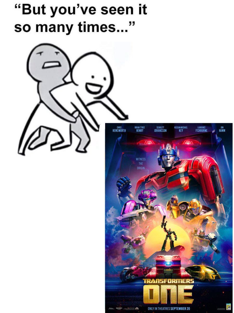 Caltainty's tweet image. Anyone else seen transformers one so many times?