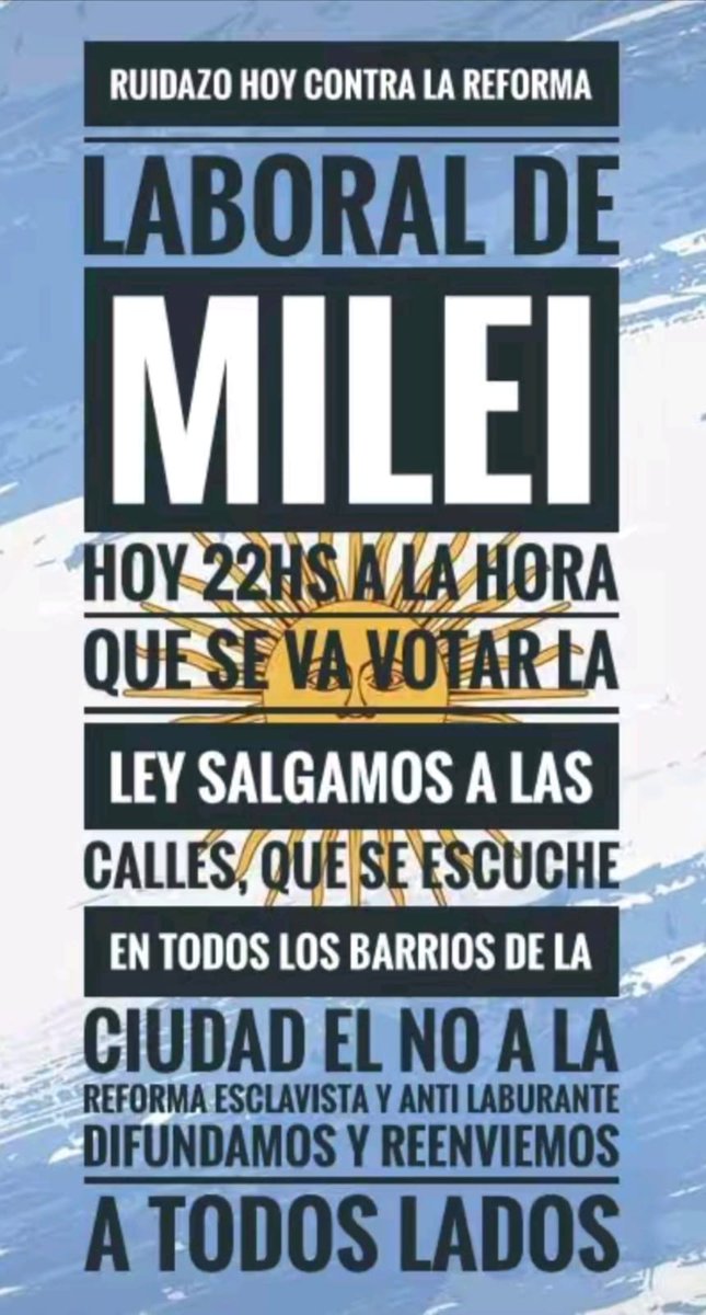SergioFK's tweet photo. LLAMAN A #CACEROLAZO Y MOVILIZACIÓN HOY A LAS 22 HORAS https://t.co/UZYGxSWSIp