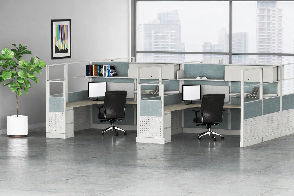 Just one of our reasonably priced lines of new workstations. You pick the finishes. They are ready when your are! Stop by our showroom to see the workstations and start your space planning. #workstations #cubicles #officefurniture #spaceplanning #Indianapolis #indiana