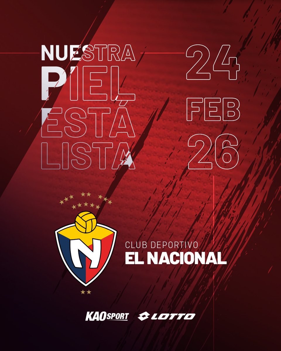 Confirmado :

El evento de presentación de la indumentaria 2026 de <a href="/elnacionalec/">Club Deportivo El Nacional</a> se realizará en un restaurante de la ciudad.

✅ Será un evento sobrio y elegante. 

¡Suficiente con eso!...No hagan noche roja.

Fin y gracias. 

<a href="/elnacionalec/">Club Deportivo El Nacional</a>