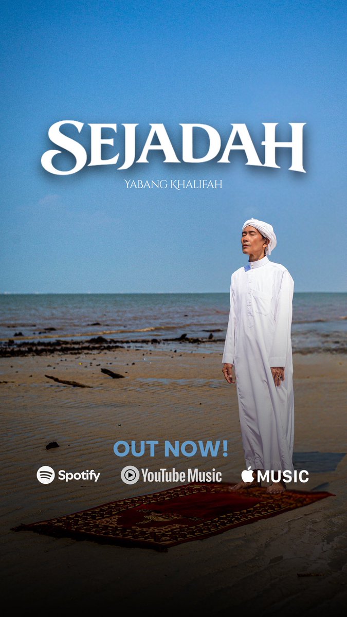 Strim sekarang di semua platform muzik pilihan korang #SEJADAH 

MUZIK VIDEO: 3PM DI YT Beegoodmusic

PENYERAHAN JIWA yang terhampar di SEJADAH, tempat hati kembali TENANG.

#yabangkhalifah