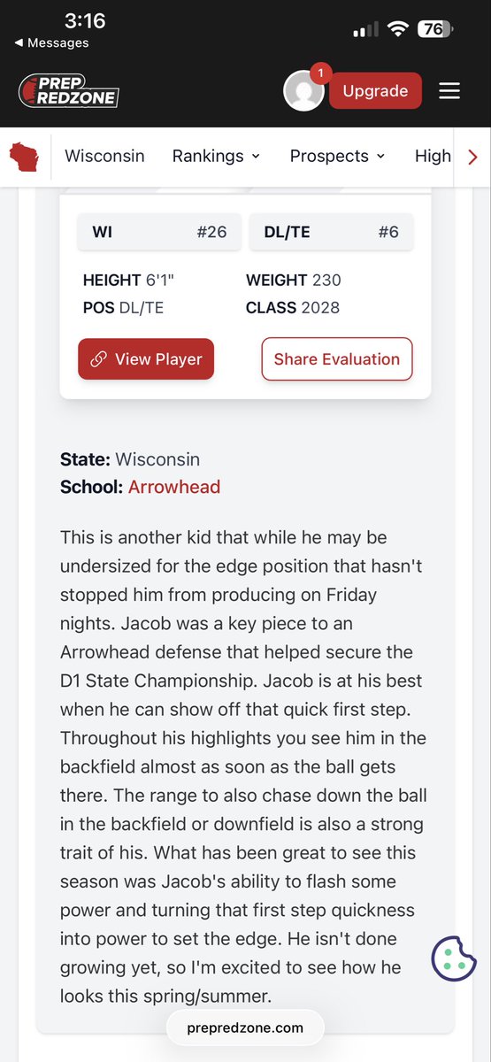 Jacob Downing 2028 DL tweet media