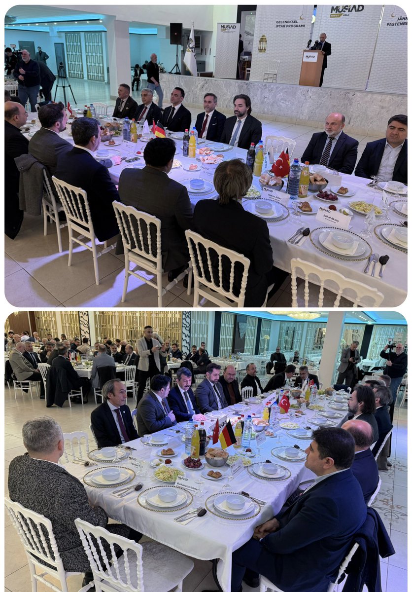Ramazan-ı Şerif’in ilk iftarında bizlerle olan başkonsoloslarımıza, STK ve dernek temsilcilerimize, siyasi temsilcilerimize, iş dünyası, basın ve akademi camiasına, MÜSİAD ailemizin tüm katılımcılarına ve kıymetli misafirlerimize teşekkür ederiz. <a href="/MUSIADTV/">MÜSİAD TV</a> #BirVeBeraber #Ramazan
