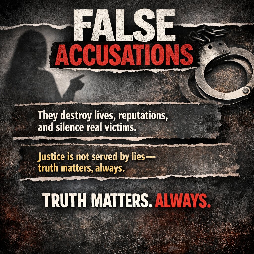Rape is a serious crime.
So is falsely accusing someone of it.
Justice must be based on truth, not lies.