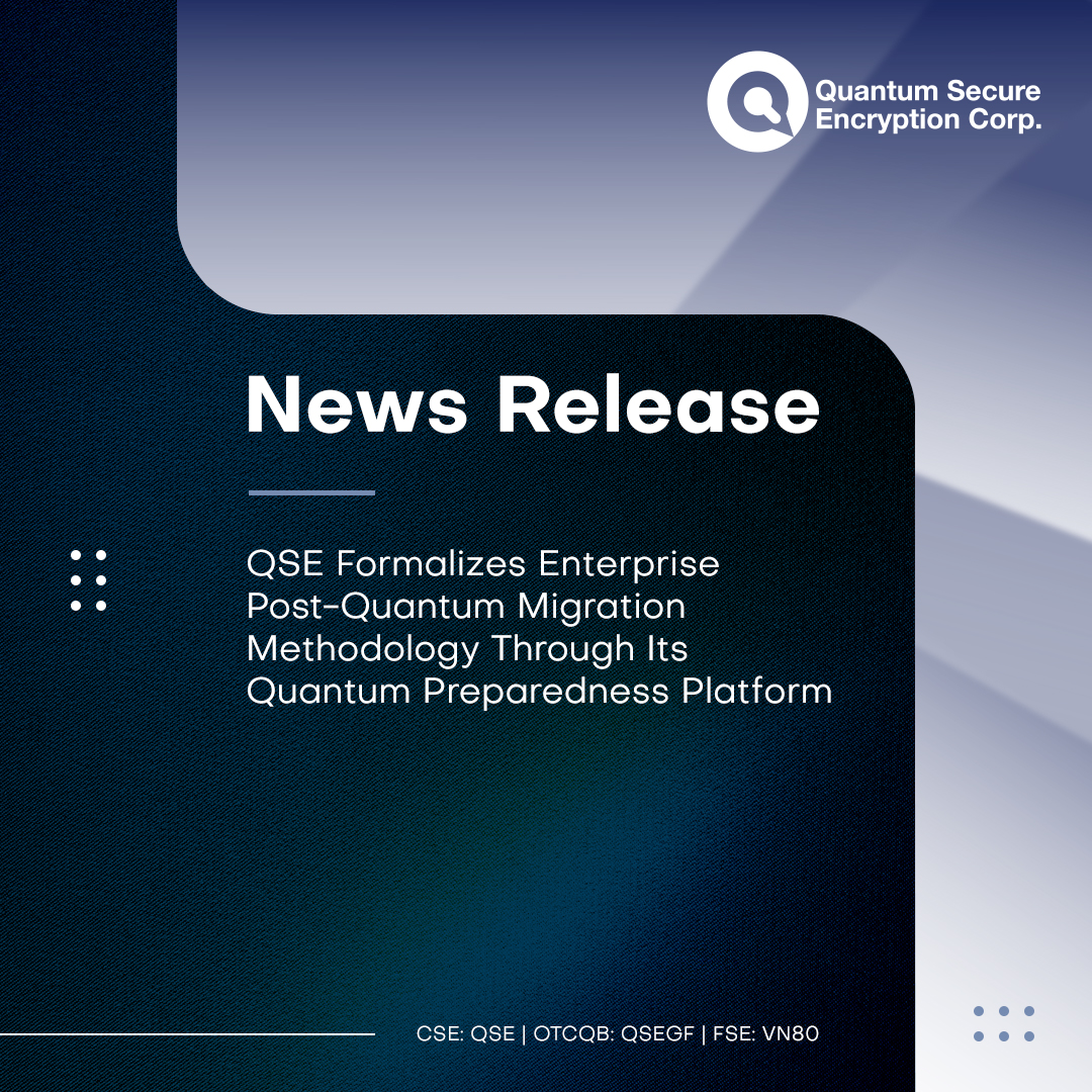 QSECorp's tweet photo. QSE has formalized its Enterprise Post-Quantum Migration Methodology, delivered through its Quantum Preparedness Assessment (QPA) platform.

Learn more about the QPA platform and how it offers structured insight into post-quantum risk posture and migration planning for enterprises: https://t.co/4xXfKbVvyn

$QSE $QSEGF