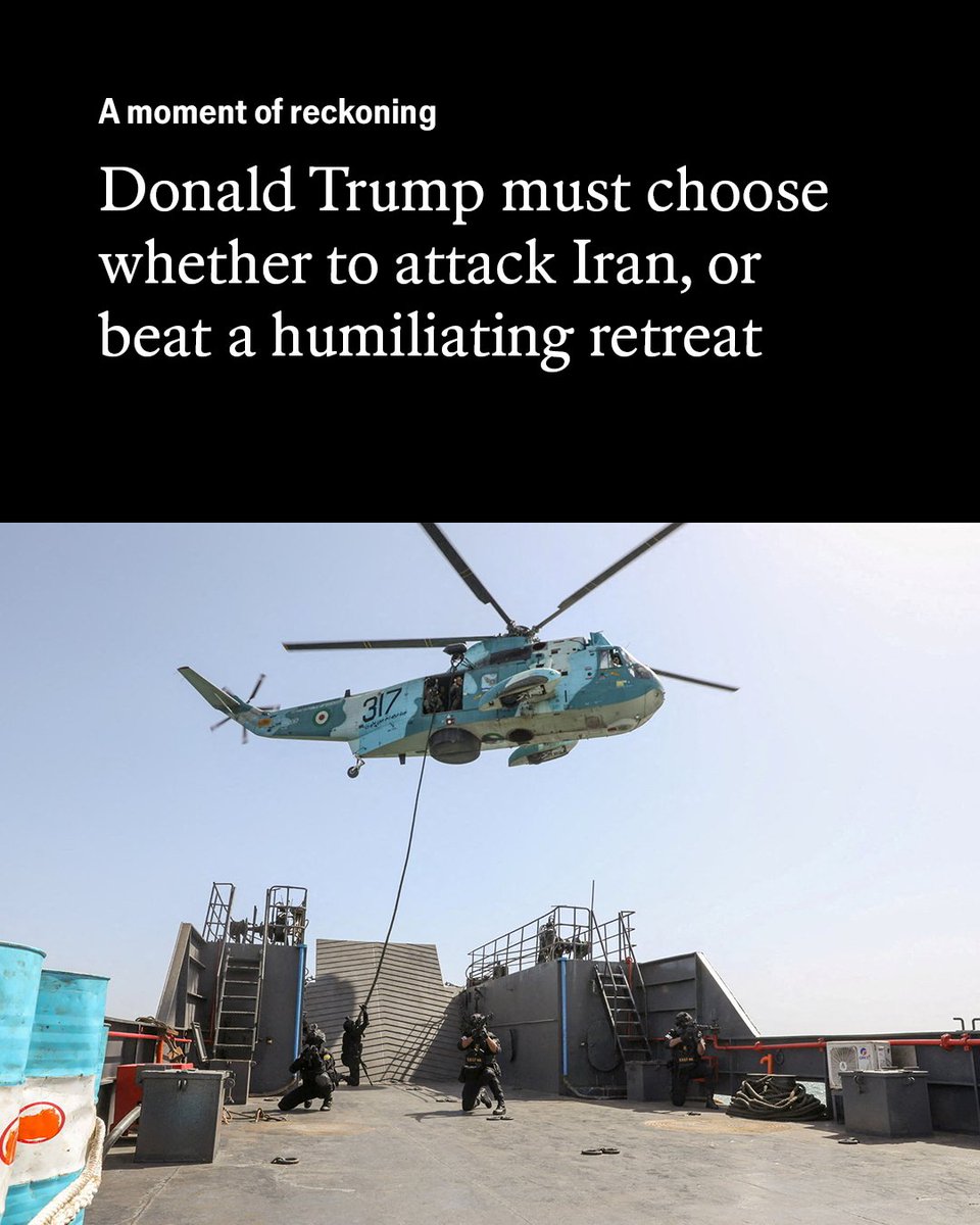 Donald Trump’s successful raid to capture Nicolas Maduro in Venezuela may have emboldened him. But an attack on Iran would be a very different affair econ.st/3ZH29oJ

Photo: Iranian Army/WANA/Reuters