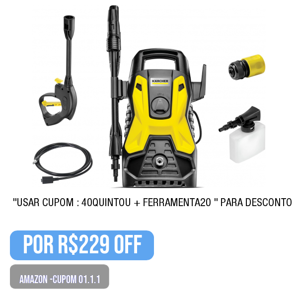 .
🛒 Compre aqui 👉🏽 amazon.com.br/gp/product/B0D…
.
💥🌟PRECINHO DA AMAZON-Cupom-01.1.2 Kärcher Lavadora de Alta pressão Prática Black 1500 PSI/Libras 1400W 300L/h com Aplicador de Detergente e Lança Regulável 127V
.
Use o cupom: 40QUINTOU + FERRAMENTA20  (na tela de pagamento)
.
😱 …