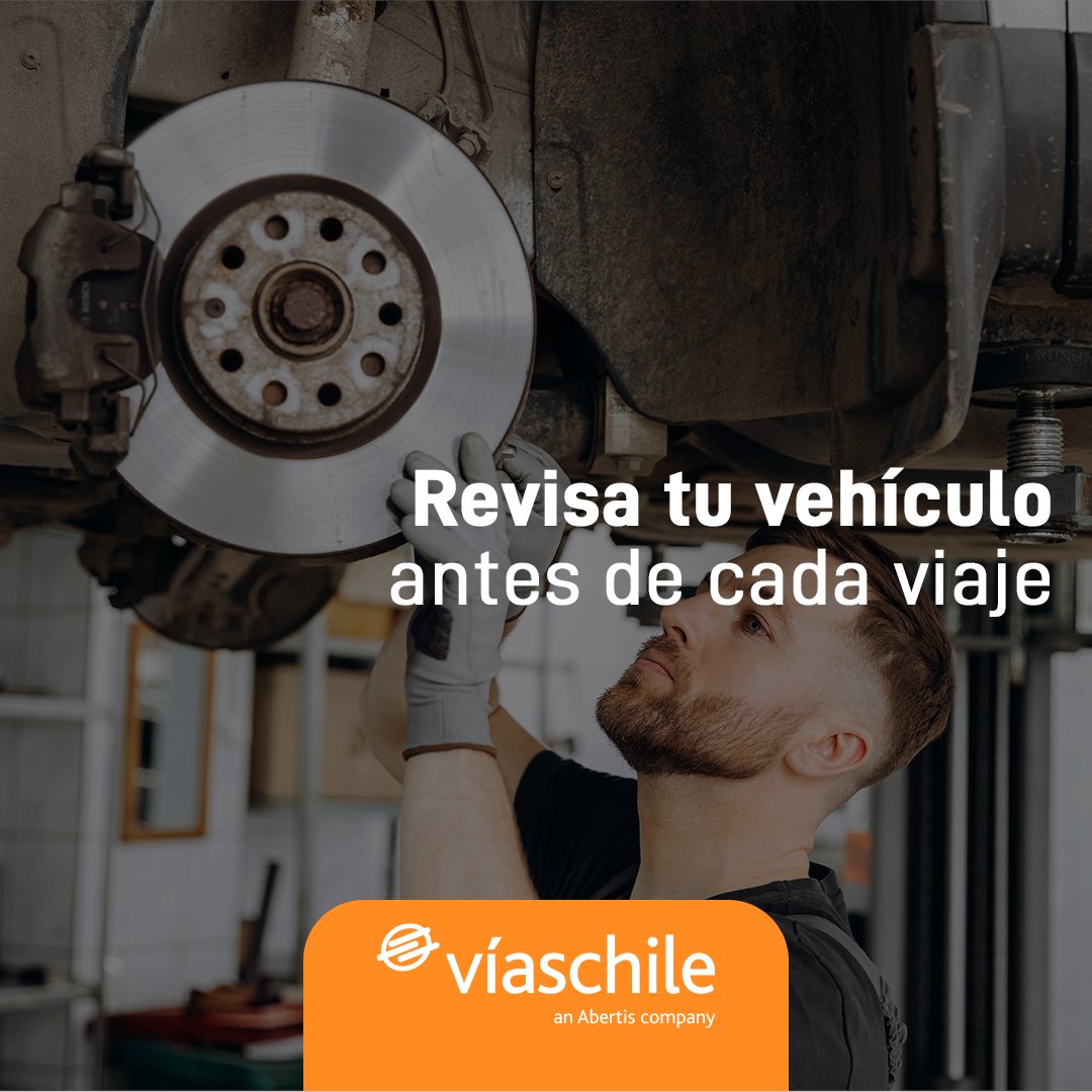 Autop60's tweet image. En todos tus viajes recuerda revisar la presión de tus neumáticos en el nivel recomendado y hacer mantención a los frenos ⚠ ¡Evita inconvenientes mecánicos y accidentes! 😉 #VíasChile