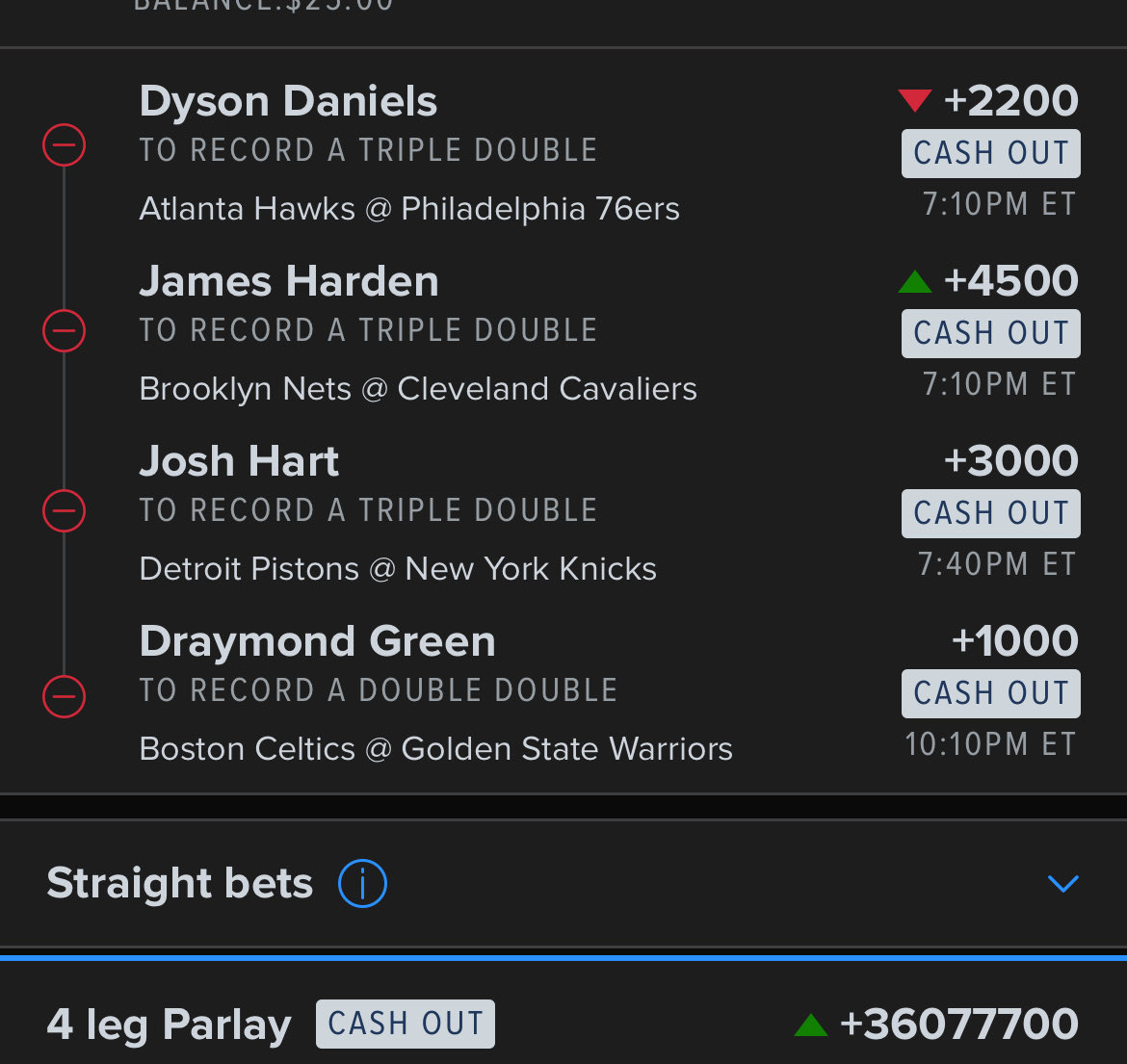 Odds been jumping around all day ! The 777 so divine 🤩